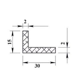 Уголок алюминиевый 30х15х2х2000мм