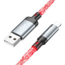 Кабель hoco U112, для Lightning, светящийся (88801) 