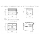 Тумба подвесная Айсберг Ева В1 под умывальник Bazis 60 DA5901T (DA5901T) 