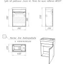 Тумба подвесная Айсберг Мечта под умывальник Енисей 40 DM2308T (DM2308T) 