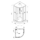 Душевая кабина Triton Нова 88х88 см А полукруглая (сифон 50 мм) (Щ0000062583) 