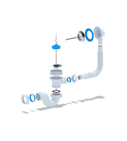 Сифон для ванны BASE универсальный с пробкой, Cersanit, 64284