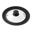 Крышка стеклянная 240-260-280 мм с силиконовым ободом, черная, PERFECTO LINEA (25-324320) 