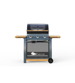 Гриль газовый Sahara 3 Burner Oak BBQ, дымчатый/дуб, Артикул: S350EW-ST