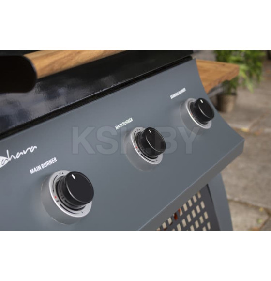 Гриль газовый Sahara 3 Burner Oak BBQ, дымчатый/дуб, Артикул: S350EW-ST (S350EW-ST) 