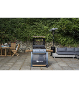 Гриль газовый Sahara 3 Burner Oak BBQ, дымчатый/дуб, Артикул: S350EW-ST