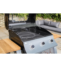 Гриль газовый Sahara 3 Burner Oak BBQ, дымчатый/дуб, Артикул: S350EW-ST