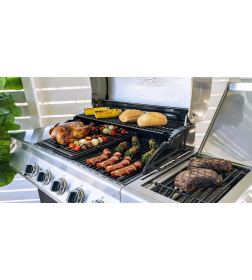 Гриль газовый Nexgrill Gourmet Plus 5B + SSB, черный 720-0830XA