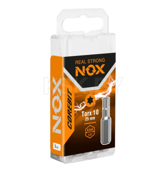 Бита TORX TX10х25 мм С6,3 (5 шт.) NOX COREBIT 332310-5B (332310-5B) 