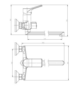 Смеситель Esko Eiger для ванны, EG 30