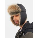 Шапка ушанка зимняя HUNTSMAN Евро Енот Черный с маской 58-60 тк Taslan