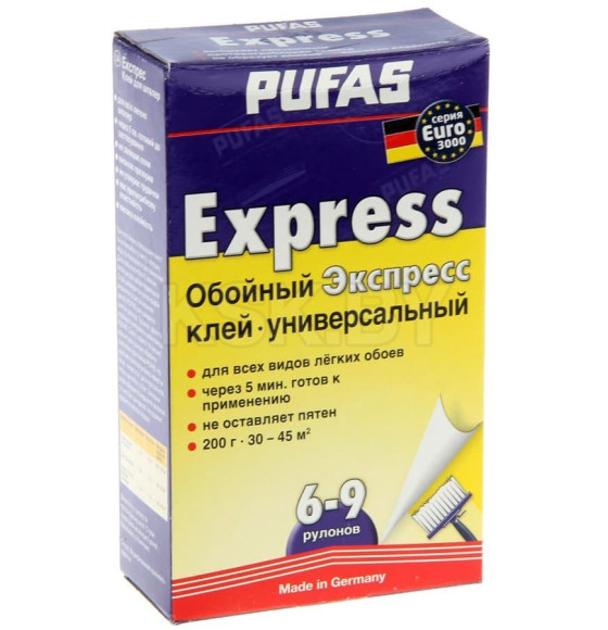 Клей обойный PUFAS Экспресс универсальный, 200 г