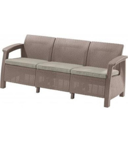 Скамья трехместная CORFU II MAX LOVE SEAT, капучино