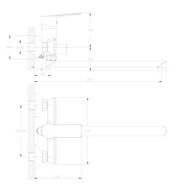 Смеситель для ванны Rossinka Silvermix RS27-33