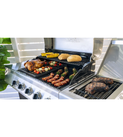 Гриль газовый Nexgrill Gourmet Plus 5B + SSB (черный) 720-0830XA
