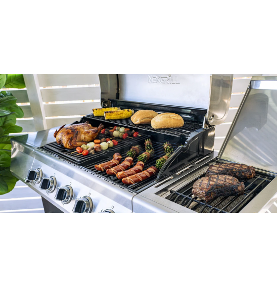 Гриль газовый Nexgrill Gourmet Plus 5B + SSB (черный) 720-0830XA (720-0830XA) 