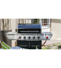 Гриль газовый Nexgrill Gourmet Plus 5B + SSB (черный) 720-0830XA