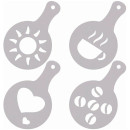 Набор декораторов для кофе 4шт. 8,5*13 см, J11-93 (J11-93) 