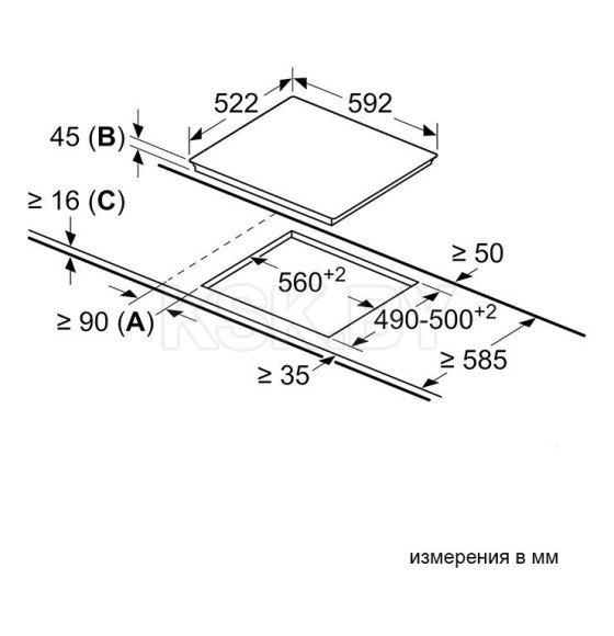 Панель варочная электрическая Bosch PKE611FP2E (PKE611FP2E) 