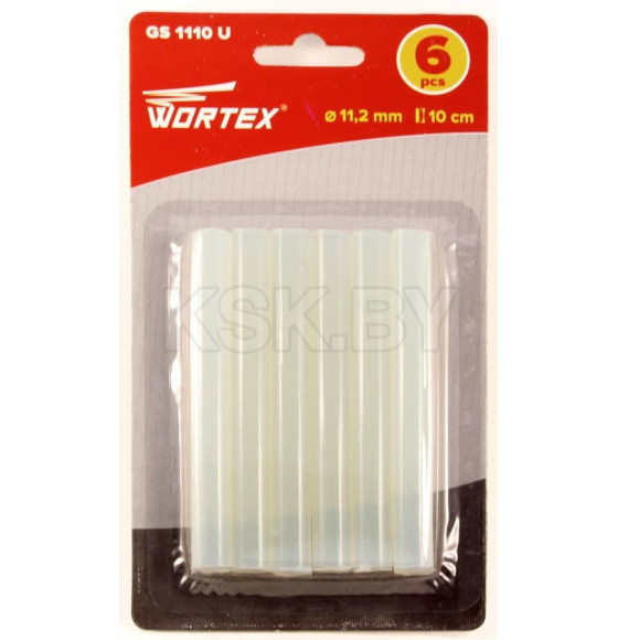 Стержни клеевые 11.2х100 мм (упак. 6 шт.) WORTEX GS1110U00011 (GS1110U00011) 