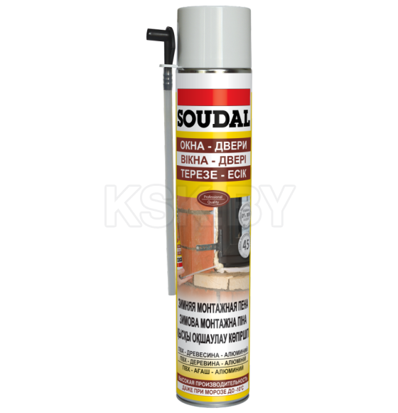 Пена PU монтажная Soudal Yellow Winter , 750 мл (выход до 45 л) (107557) 