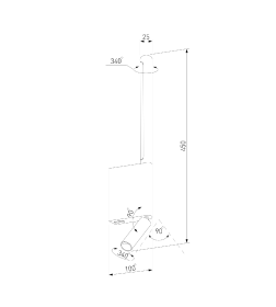 Светильник настенный светодиодный Sarca LED 3000K 40111/LED графит