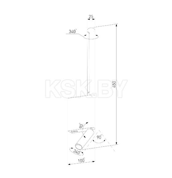 Светильник настенный светодиодный Sarca LED 3000K 40111/LED графит (a066402) 