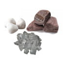 Камень для бани "Микс"( Малиновый кварцит, Кварц, Талькохлорит) 20 кг