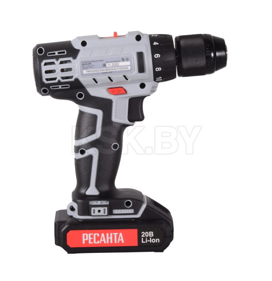 Дрель-шуруповерт аккумуляторная ДА-20-2ЛК (2,0 А/ч) Ресанта (ДА-20-2ЛК) 