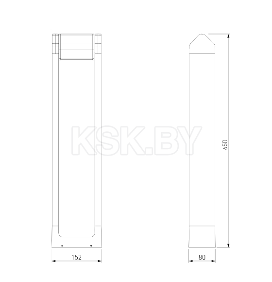 Светильник садово-парковый со светодиодами DORS F LED 35163/F черный (a062881) 