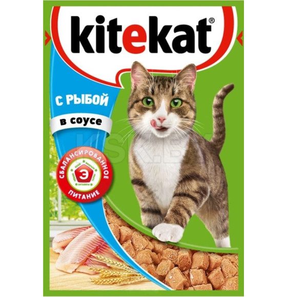 Корм влажный Kitekat Рыба в соусе 85 г