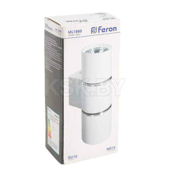 Светильник настенный 2*GU10 ML1860 IP20, белый хром Feron (48650) 