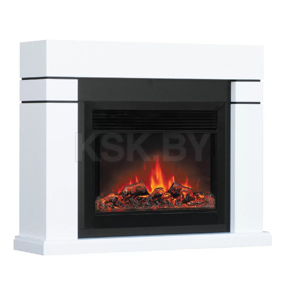 Каминокомплект Смолком LINDOS MB/JUP/SYM26 c Real Flame MOONBLAZE DELUXE-S BL LT Бьянко белый (LINMBMODEBLLTБб) 