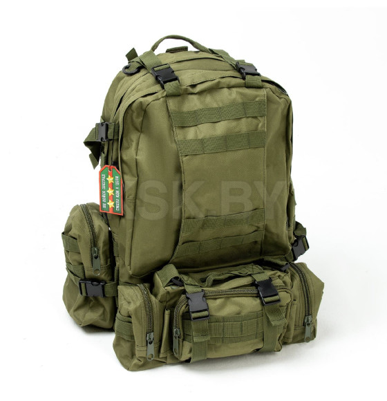 Рюкзак тактический "Аdventure" 50 л, зеленый, с доп. отделениями   7914122    (7914122) 