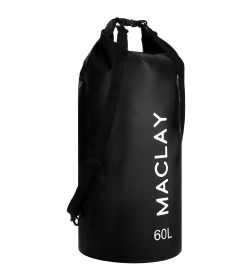 Гермомешок туристический Maclay 60L, 500D, цвет черный   9383455