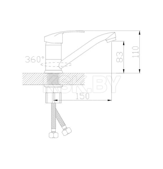 Смеситель для кухни АНТЕЙ Зима белый 4572127  (4572127-ANT) 