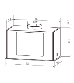 Вытяжка кухонная Weissgauff Antlia 850 BL