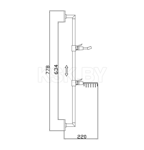 Стойка для душа GOTA ROCIO G99023  (99023-GOTA) 