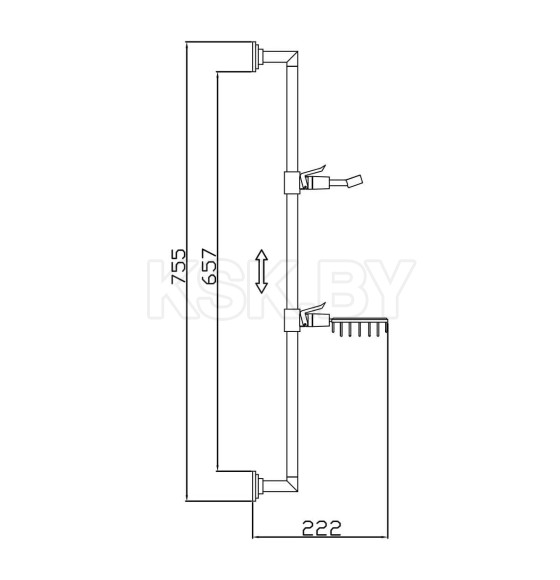 Стойка для душа GOTA ROCIO G99022  (99022-GOTA) 