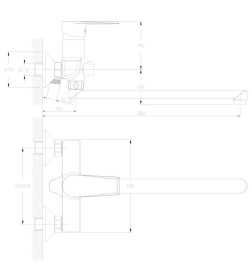 Смеситель для ванны Rossinka Silvermix RS28-33