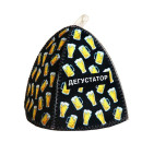 Шапка для бани с принтом "Дегустатор" Добропаровъ (9898949) 