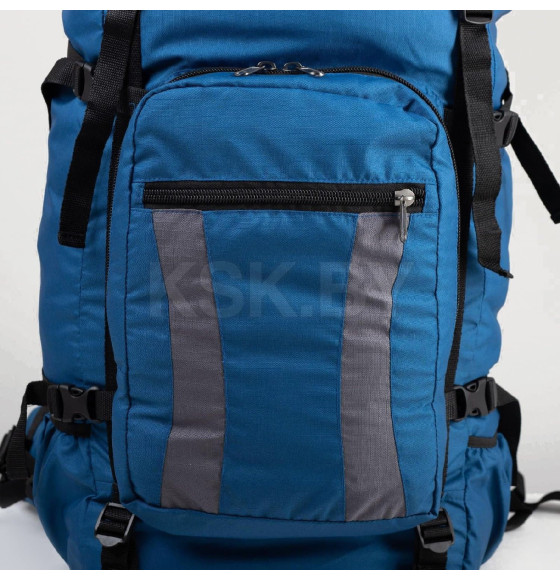Рюкзак туристический Таймтур 1, 90л, 35*27,5*82, 3, отд на шнурке, н/карман, 2 бок сетки, син/серый 6711998    (6711998) 