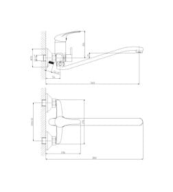Смеситель для ванны Rossinka Silvermix A35-34