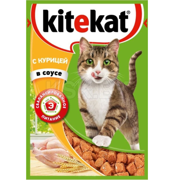 Корм влажный Kitekat курица в соусе 85 г