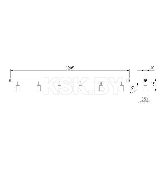 Модуль светодиодный для трековой системы Module System 24W 3000K черный 85178/01 (a066180) 