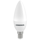 Лампа светодиодная C35 свеча 8Вт 230В 3000К E14 GENERICA  (LL-C35-08-230-30-E14-G) 