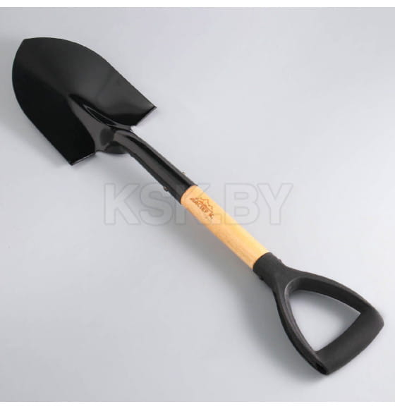Лопата туристическая "Мастер К" штыковая, 67 см, черная, дерево   5090495 (5090495) 