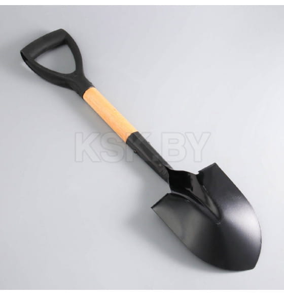 Лопата туристическая "Мастер К" штыковая, 67 см, черная, дерево   5090495 (5090495) 
