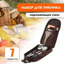Набор для пикника, нерж. сталь (доска, 2 лопатки, ножницы, половник, вилка, нож)   9341521    (9341521) 
