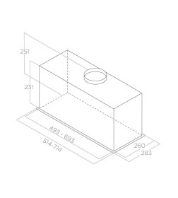 Вытяжка кухонная Elica FOLD BL MAT/A/52